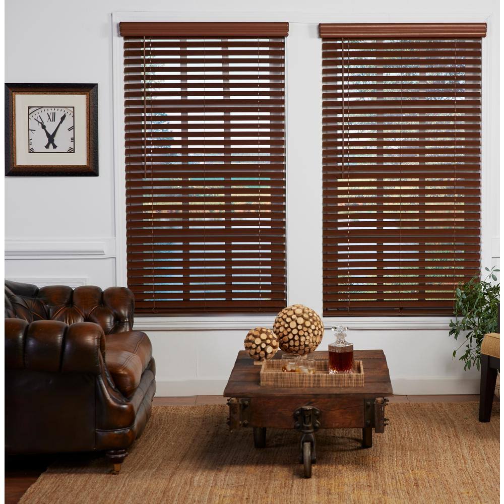 56 x 72 in Cordless Faux Wood Blind V759