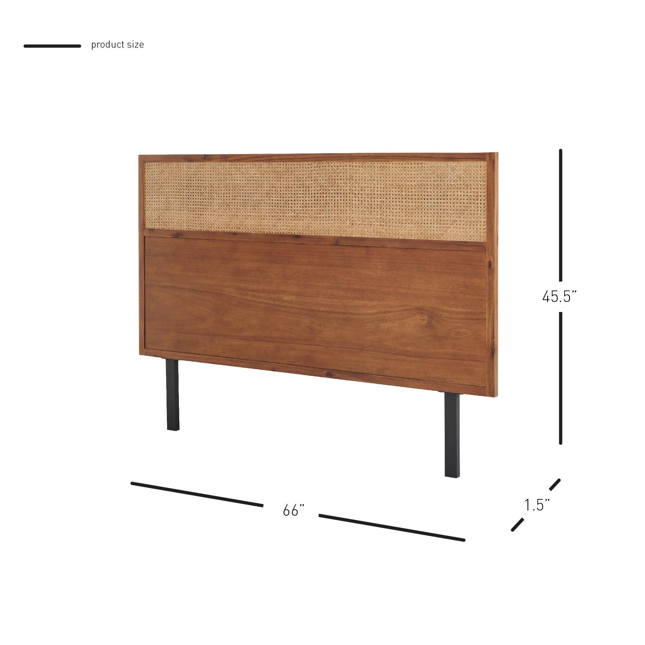 Rattan Queen Headboard Brown N9612