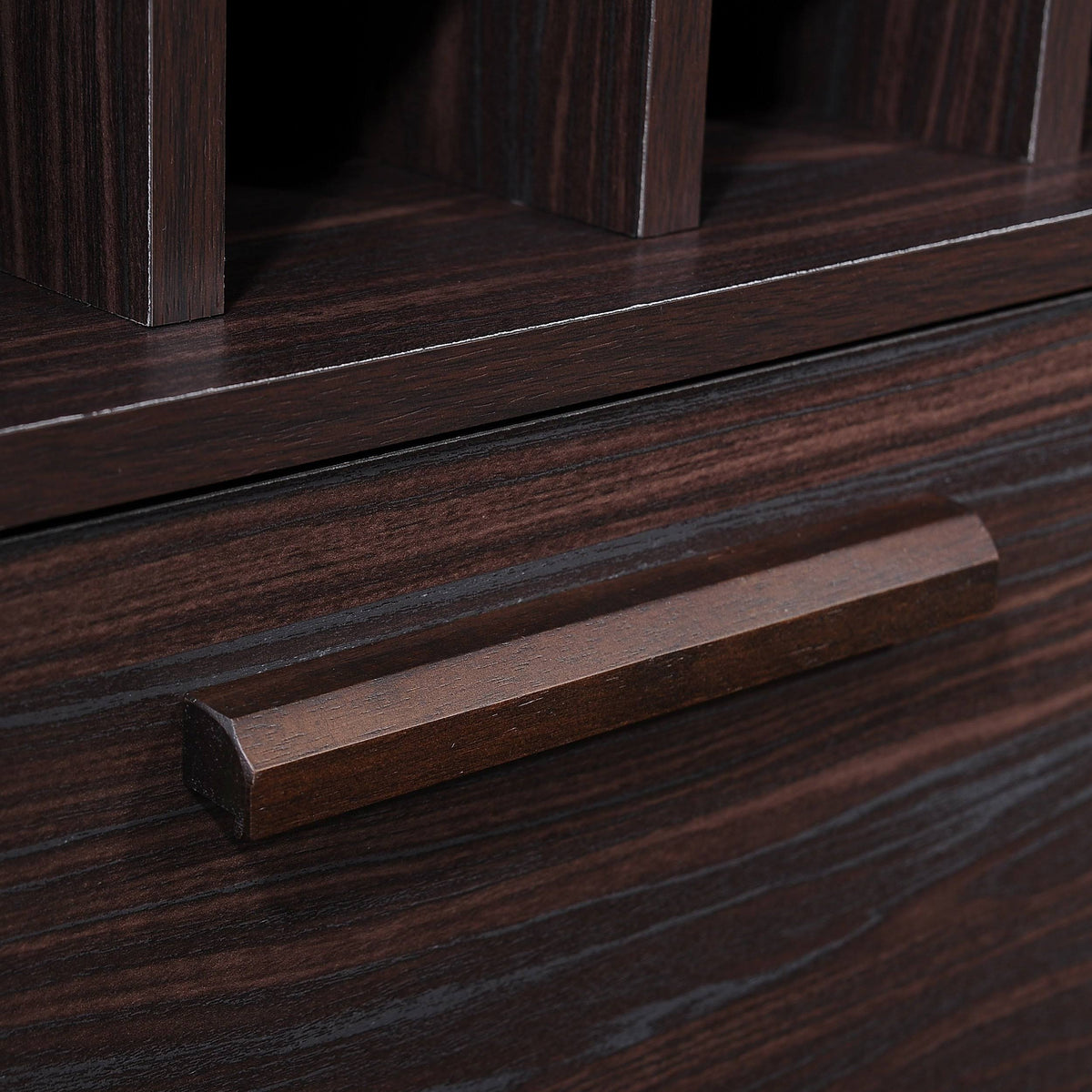Bar Cabinet in Sonoma Gray Oak and Black K9604