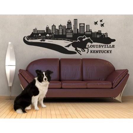 Beige 59in x 23in Cityscape Wall Decal X8852