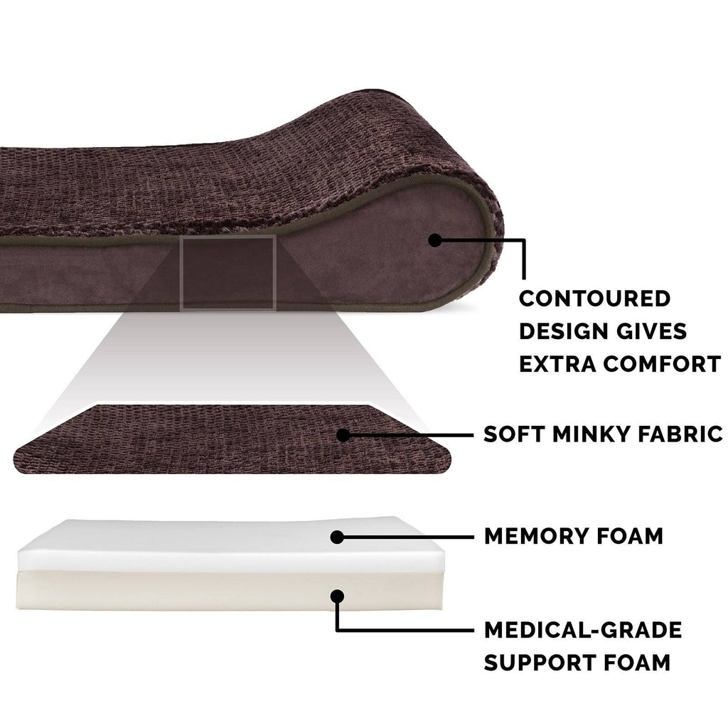 Jumbo Plus Memory Foam Velvet Dog Bed D987239