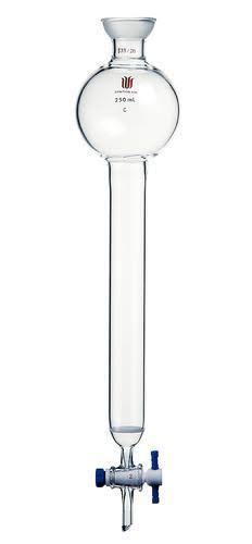 Chromatography Columns with Spherical Joint, Reservoir, Fritted Disc, and PTFE Stopcock W2891