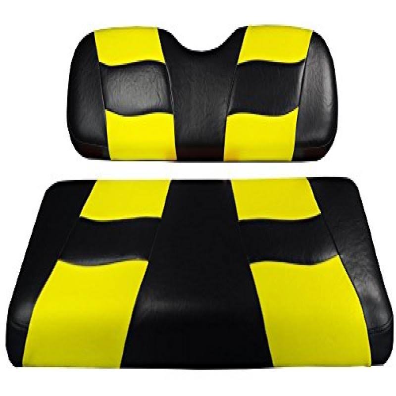 Black/Yellow Two-Seat Cover V566