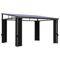 Anthracite Gazebo with Curtain E473741