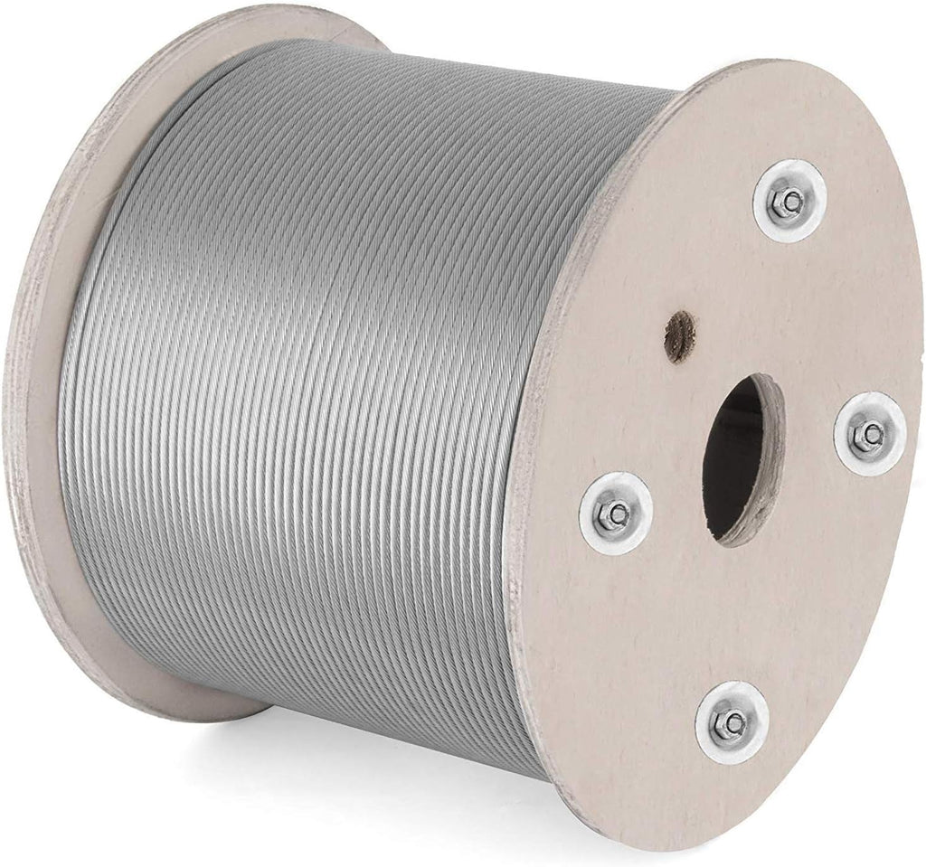 3/16 Inch 7x19 Stainless Steel Aircraft Cable Reel 500FT T316 Wire Rope J50990