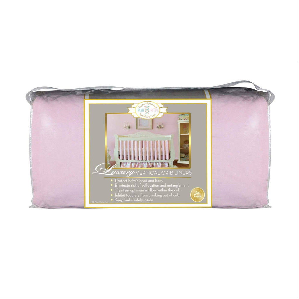38 Pack Pink Minky Crib Liners I212593