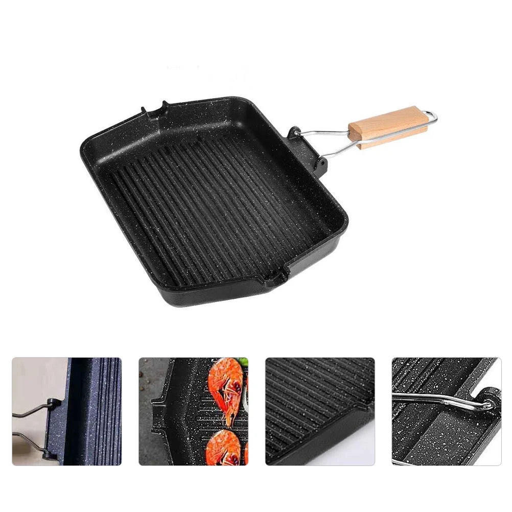 Black Non-stick BBQ Grill Pan S870