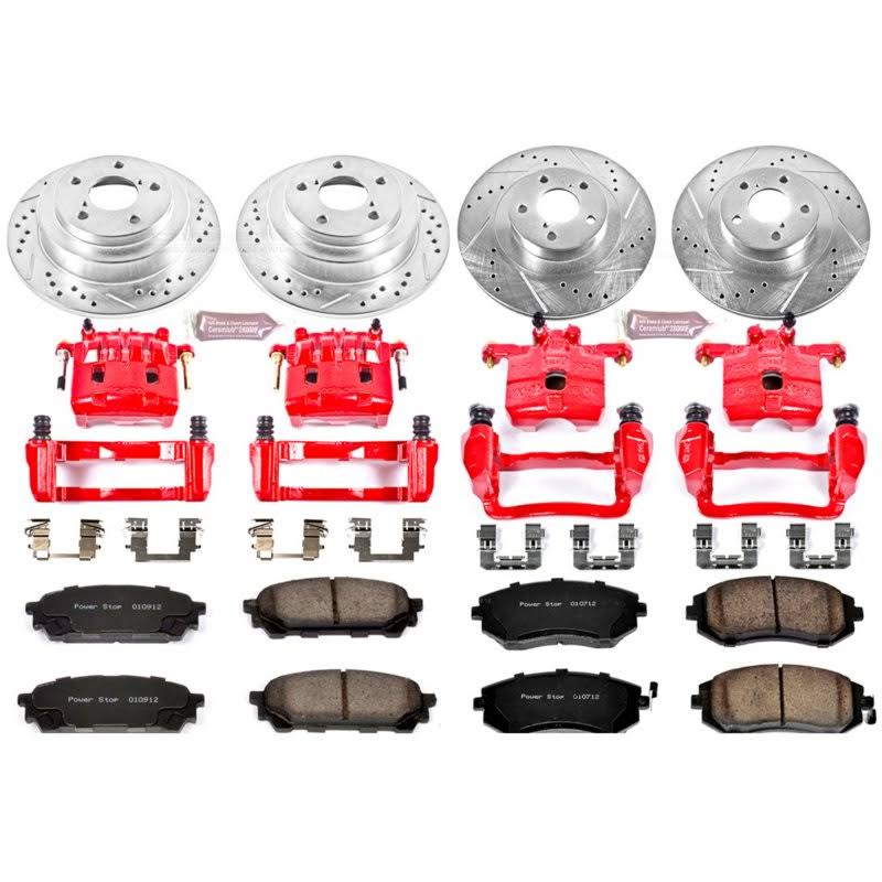 Front and Rear Brake Kit with Calipers A736