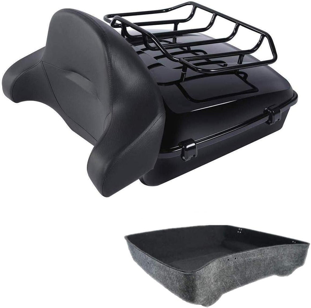 10.7" Tour Pack Trunk with Backrest Pad Mounting Rack D648