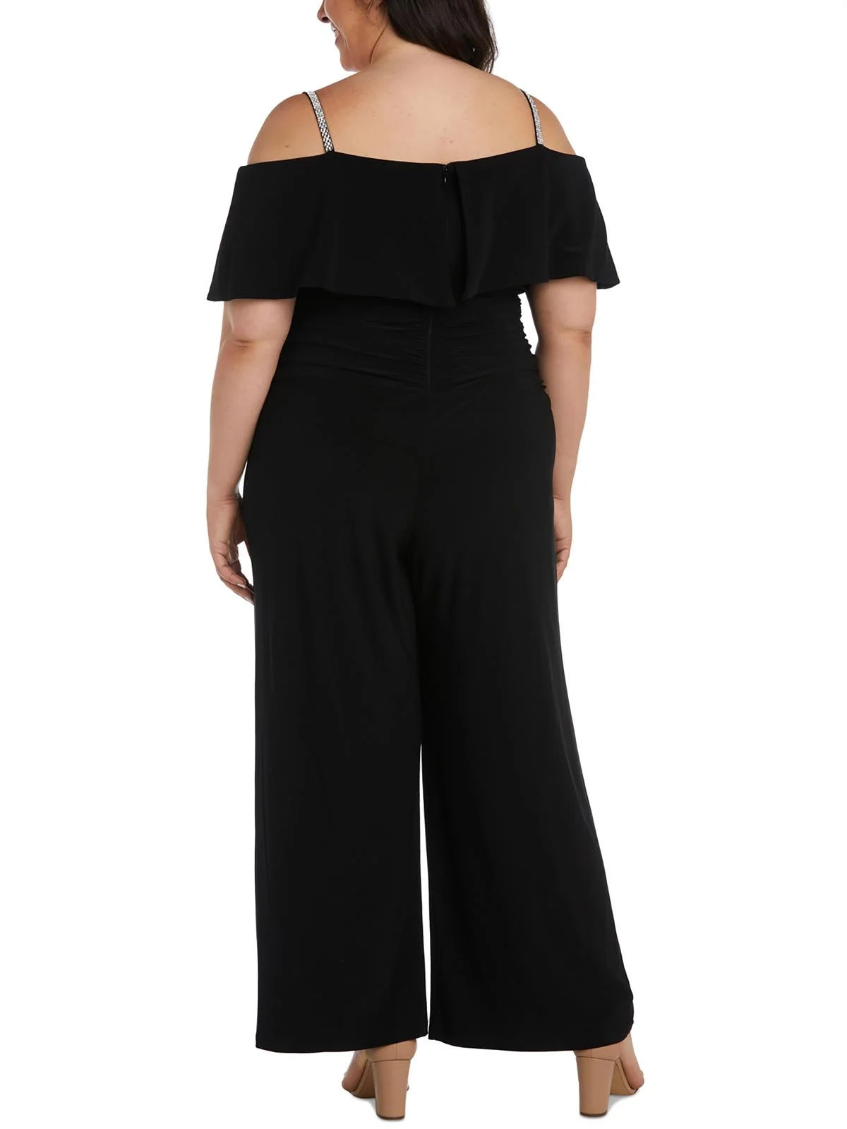Plus Knit Off-The-Shoulder Jumpsuit L3924