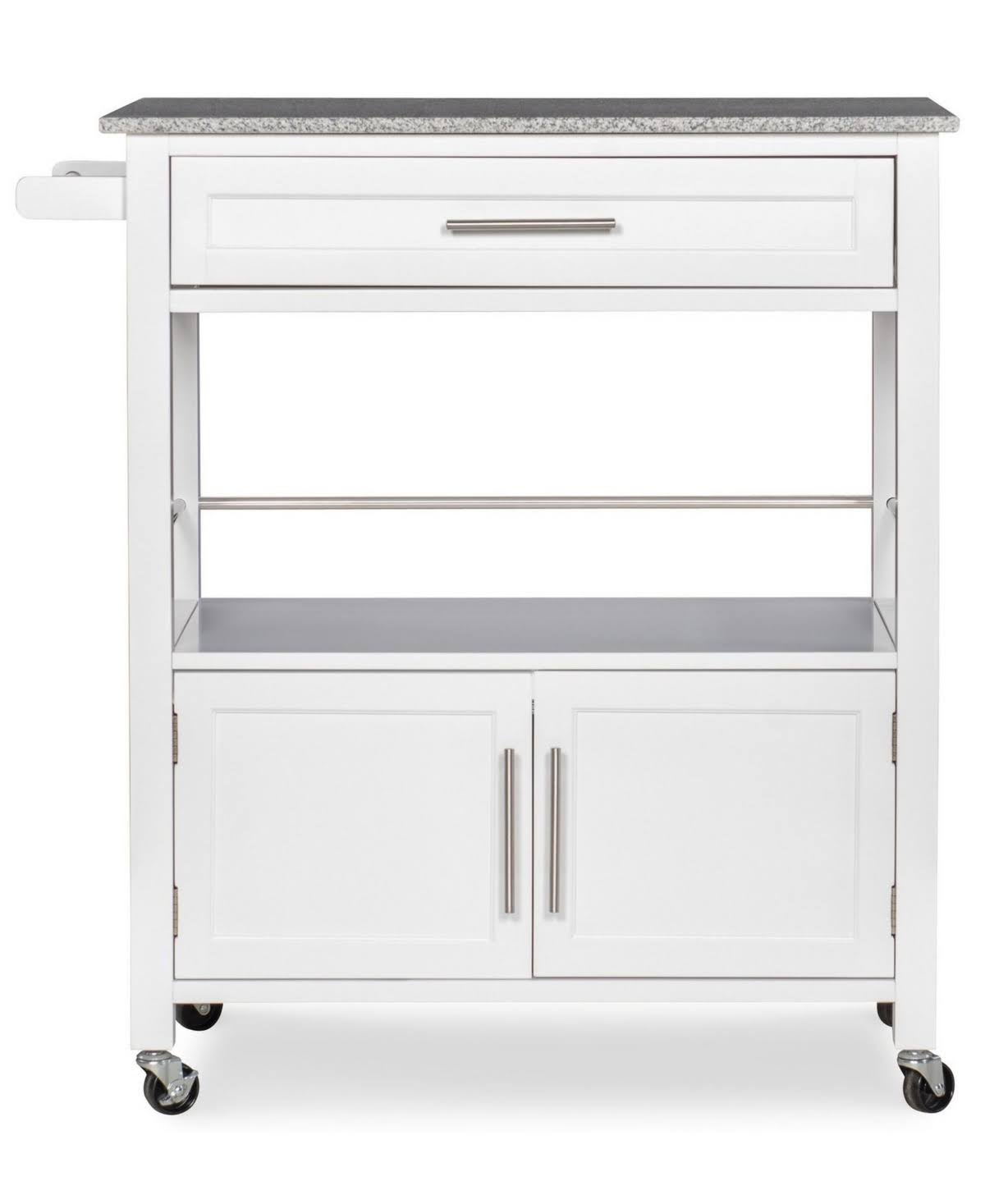 White Granite Top Kitchen Cart S236