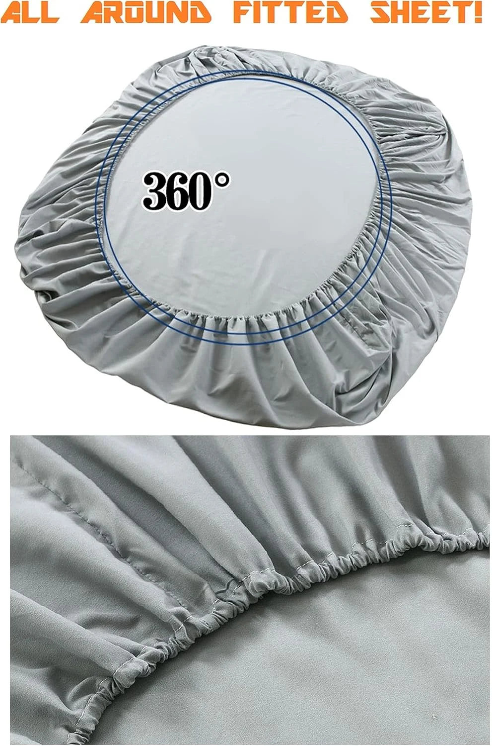 Fitted Sheet, Soft Microfiber, Pockets up to 16" Deep E83400
