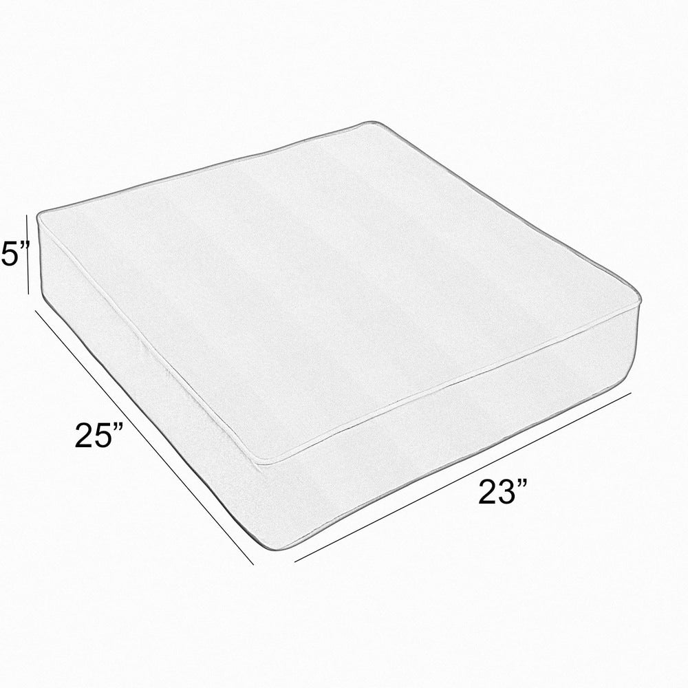 Charcoal Canvas Indoor/ Outdoor Chair Cushion 23 in w x 25 in d F540290