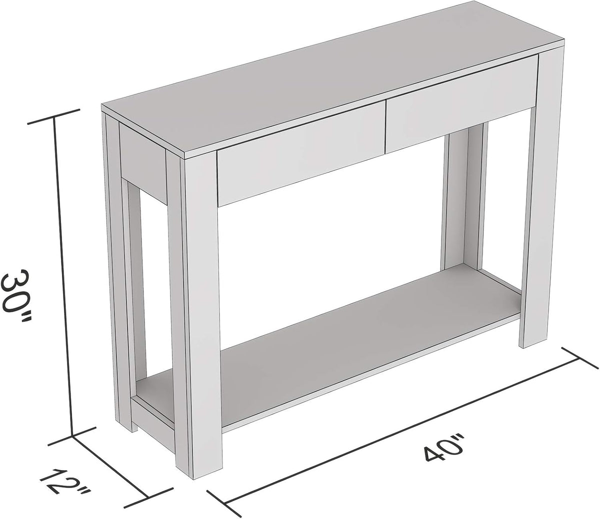 Brown 2 Drawers Console Table X530