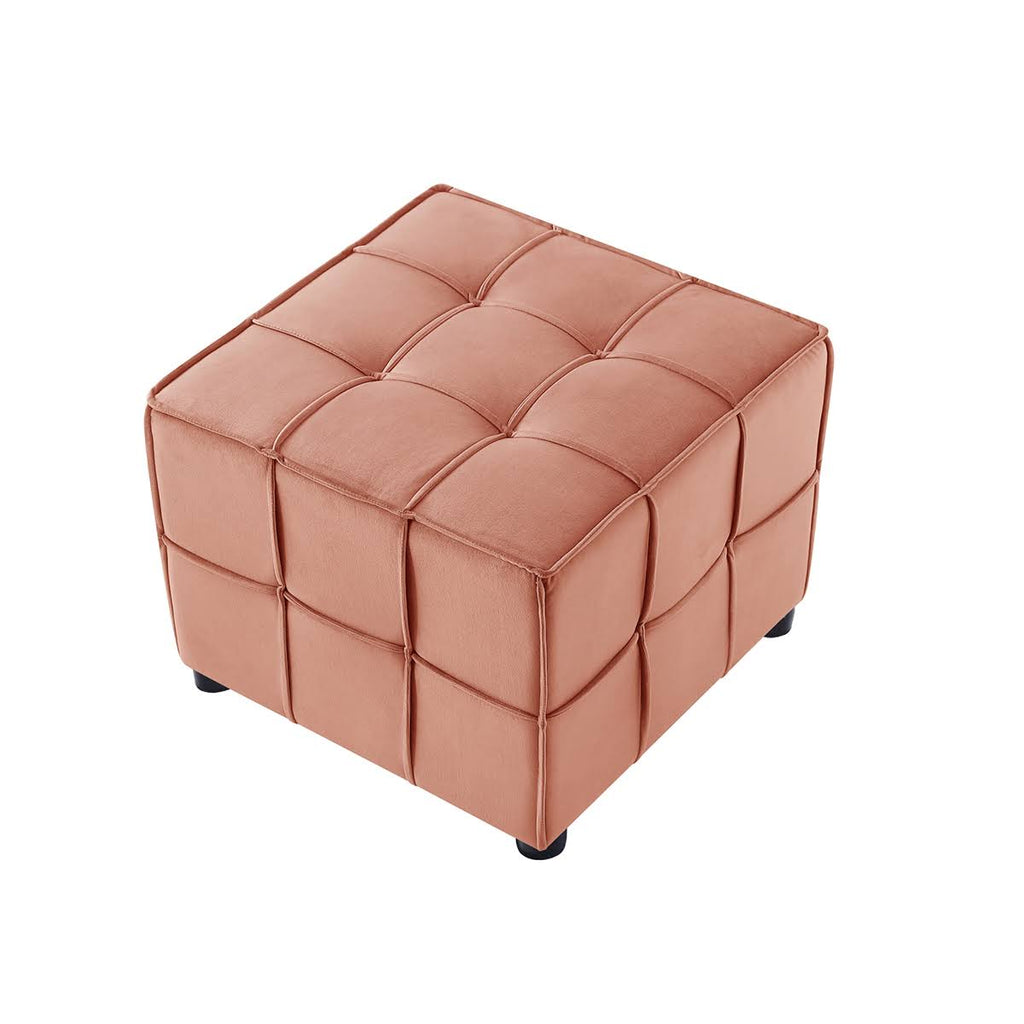 Navy Velvet Ottoman F325980