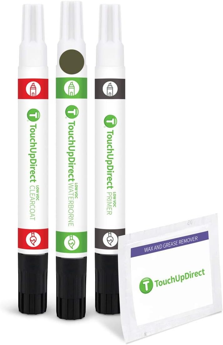 District Green Metallic Touch Up Paint Pen+Brush Applicator Kit Pack of 2 Z851