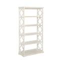 White Wood 5-Shelf Standard Bookcase I4416