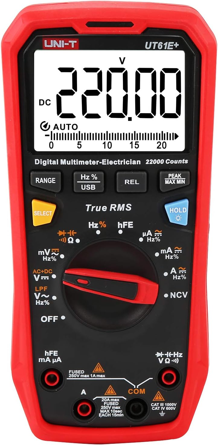 UT61E Plus Digital Multimeter 22000 Counts True RMS 1000V NCV K336032