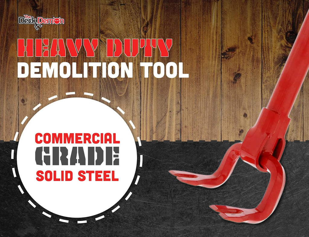 Red Steel Pallet Buster Deck Wrecker Tool, 44 Inch Non-Slip Handle, Pack of 2 C498258