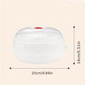 1pc Round Microwave Steamer Food Container H8230