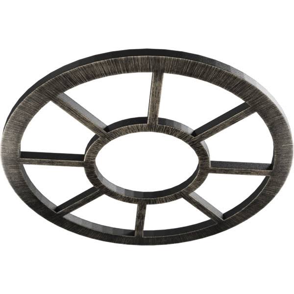 34x22OD x 12 3/8x22ID x 1x22P PVC Pierced Ceiling Medallion O30231