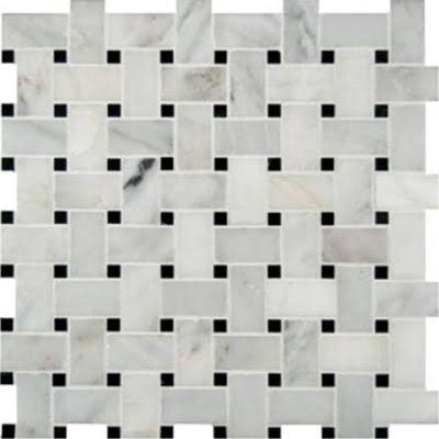 Marble Mosaics Basketweave Honed Tile & Stone V91078