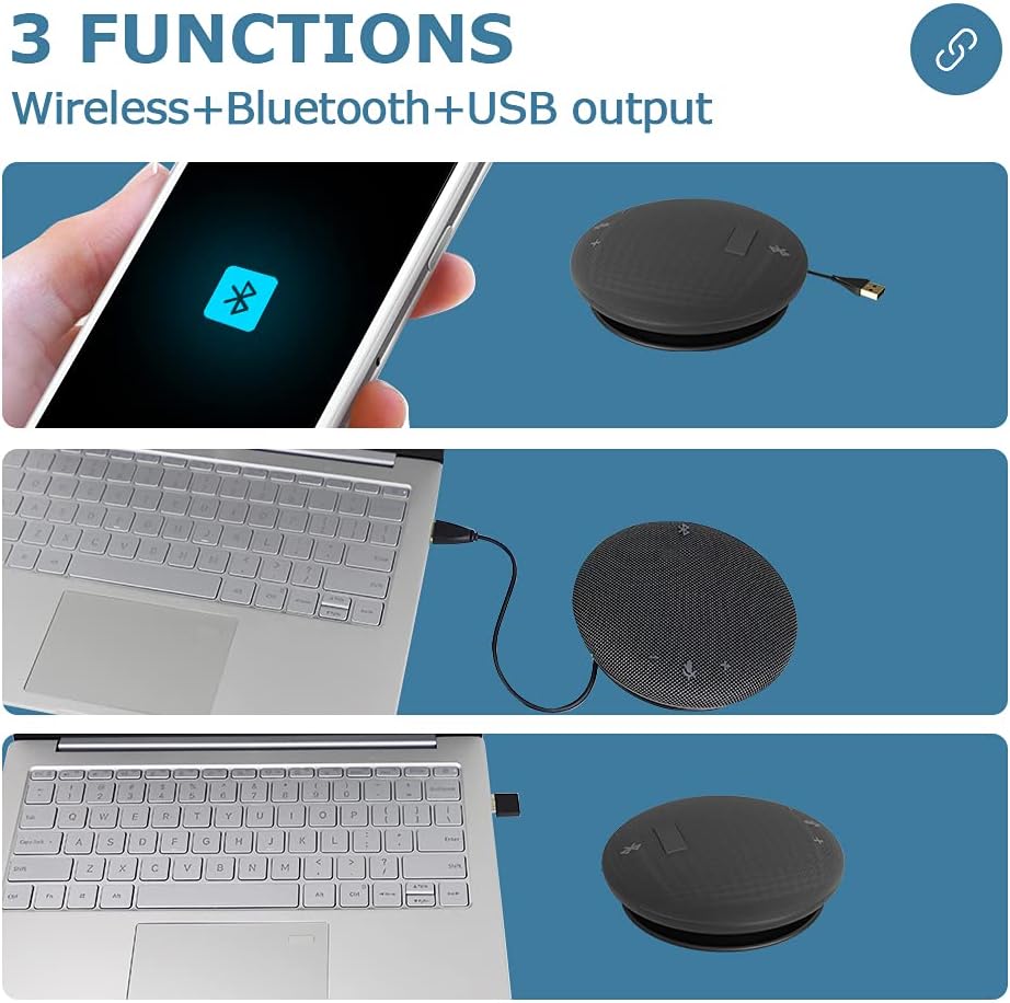 HD1080P PTZ Conference Room Camera with Wireless Bluetooth USB Conference Microphone and Speaker I841718