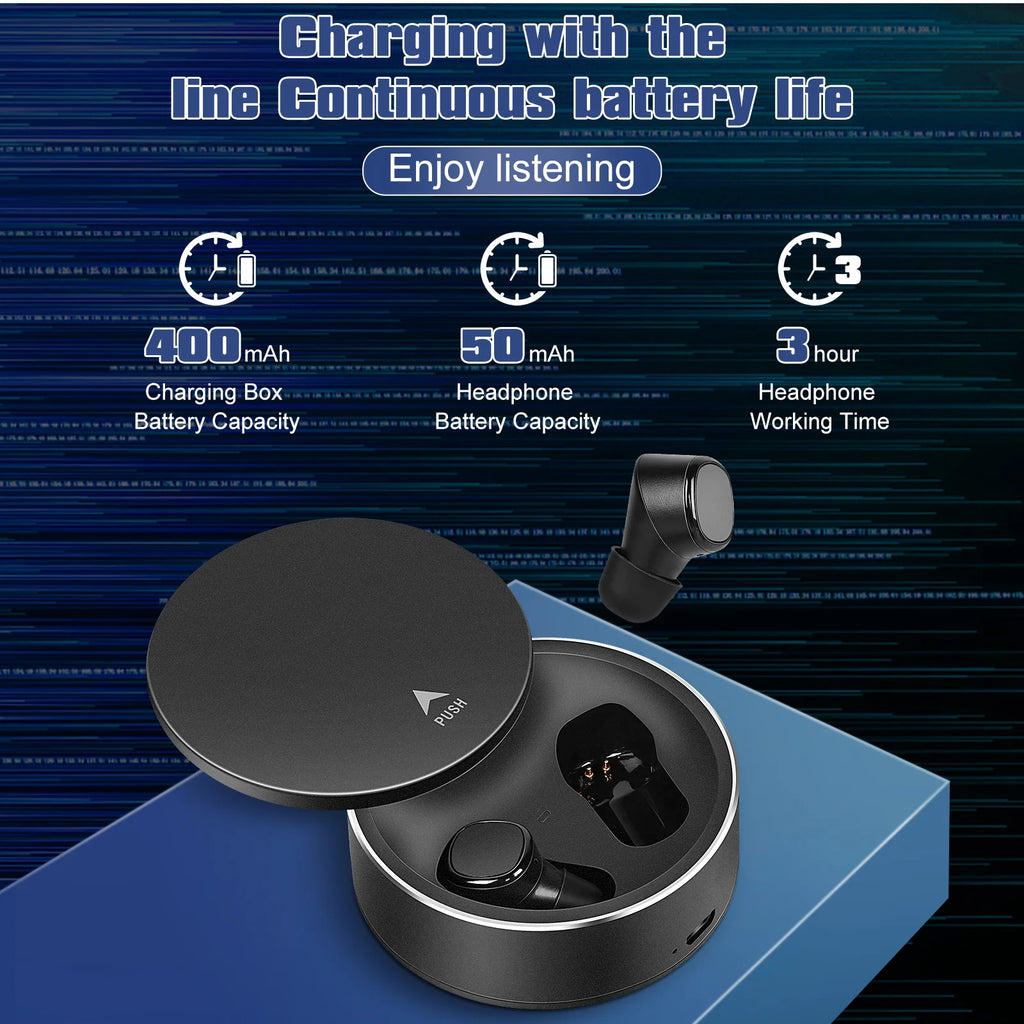 True Wireless Earbuds IPX5 Waterproof Touch Control with Mic Black K5466