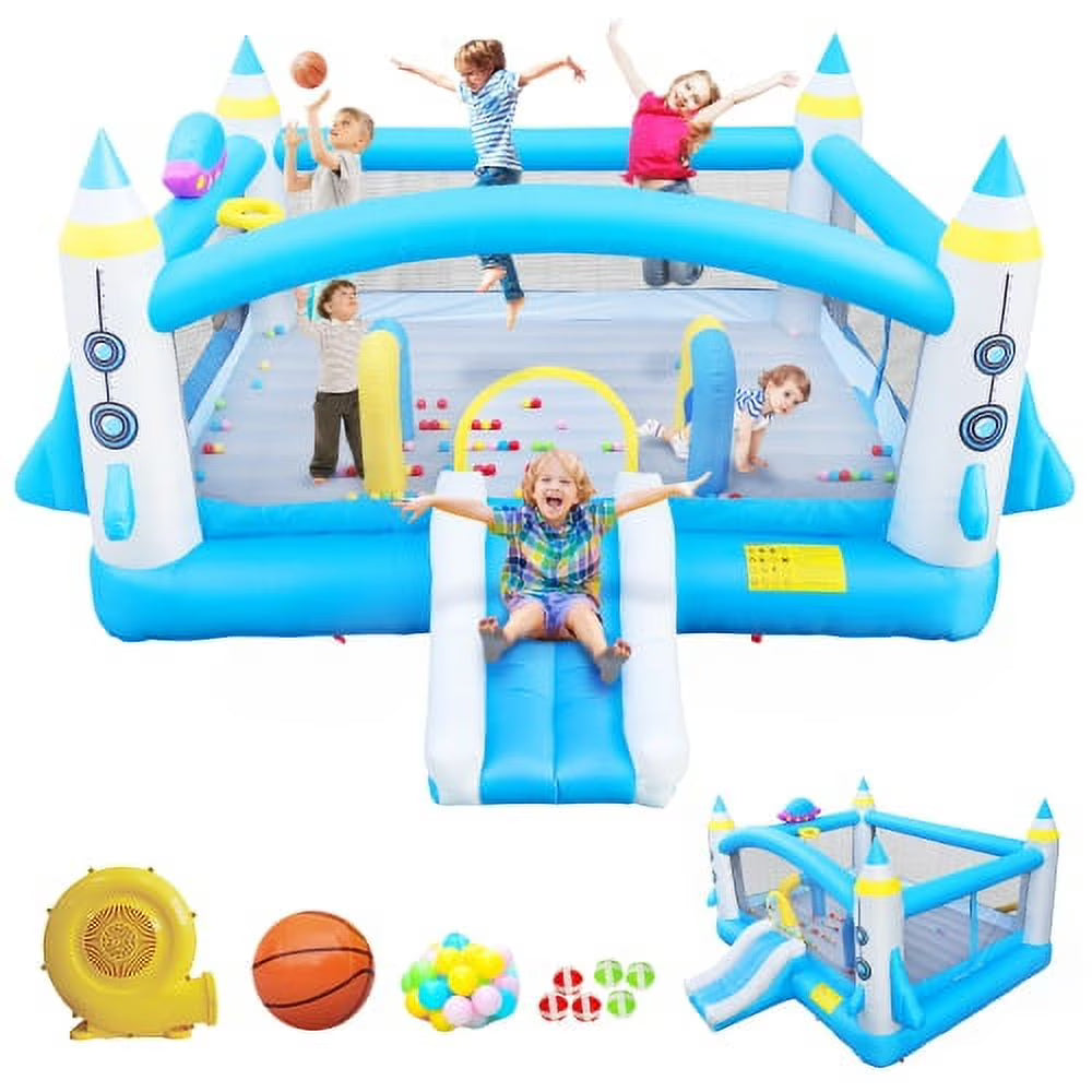 Inflatable Bouncer with Blower - 198" x 180" Play Area - 96" Tall N19330