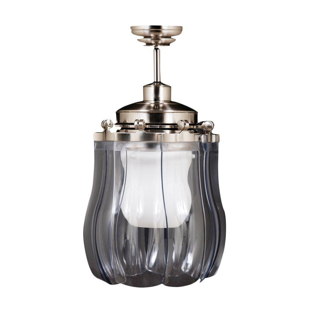 Retractable Ceiling Fan with Plastic Transparent Blades B7177