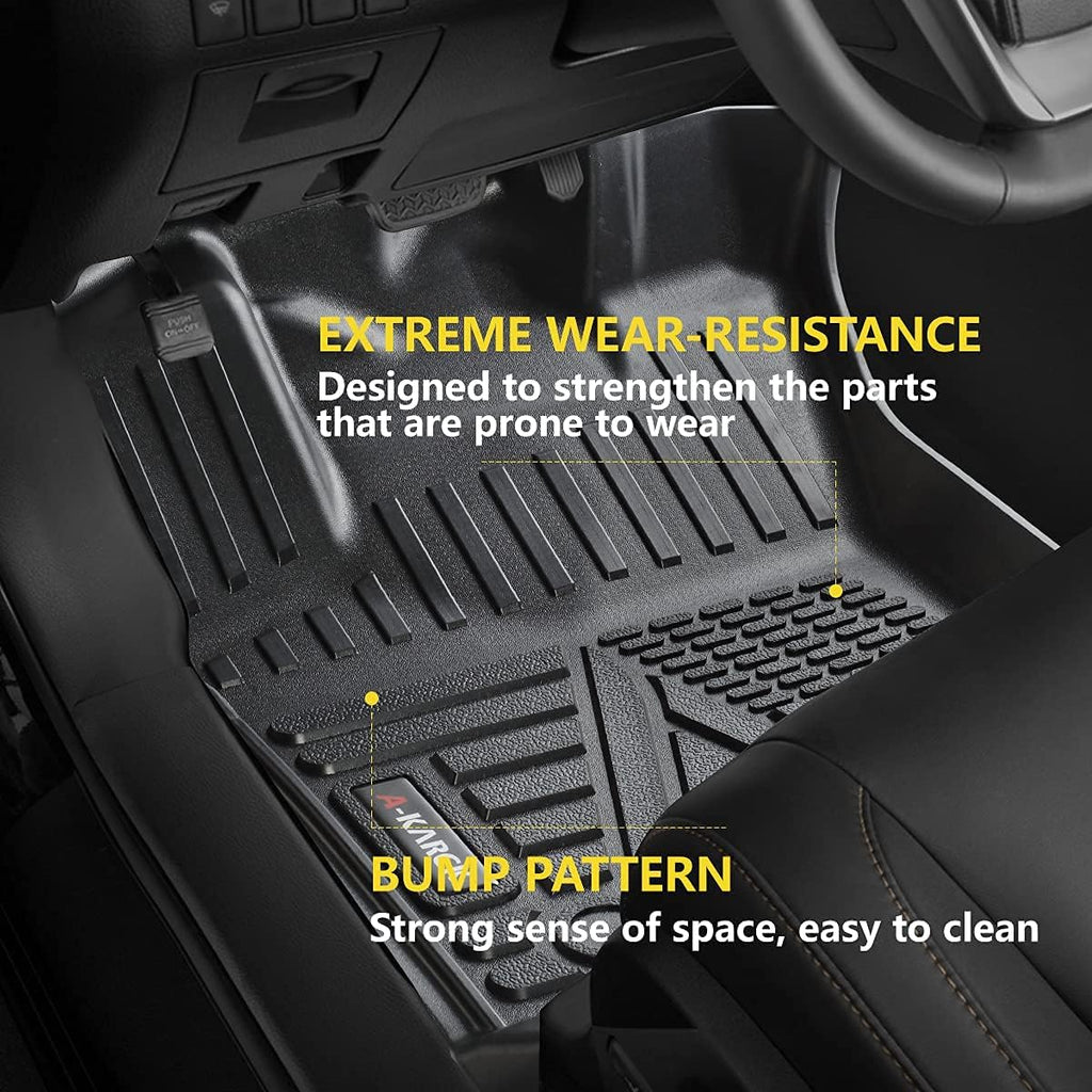 Car Floor Mats for 2018-2021 Tacoma Double Cab Automatic, 1st and 2nd Row K1066