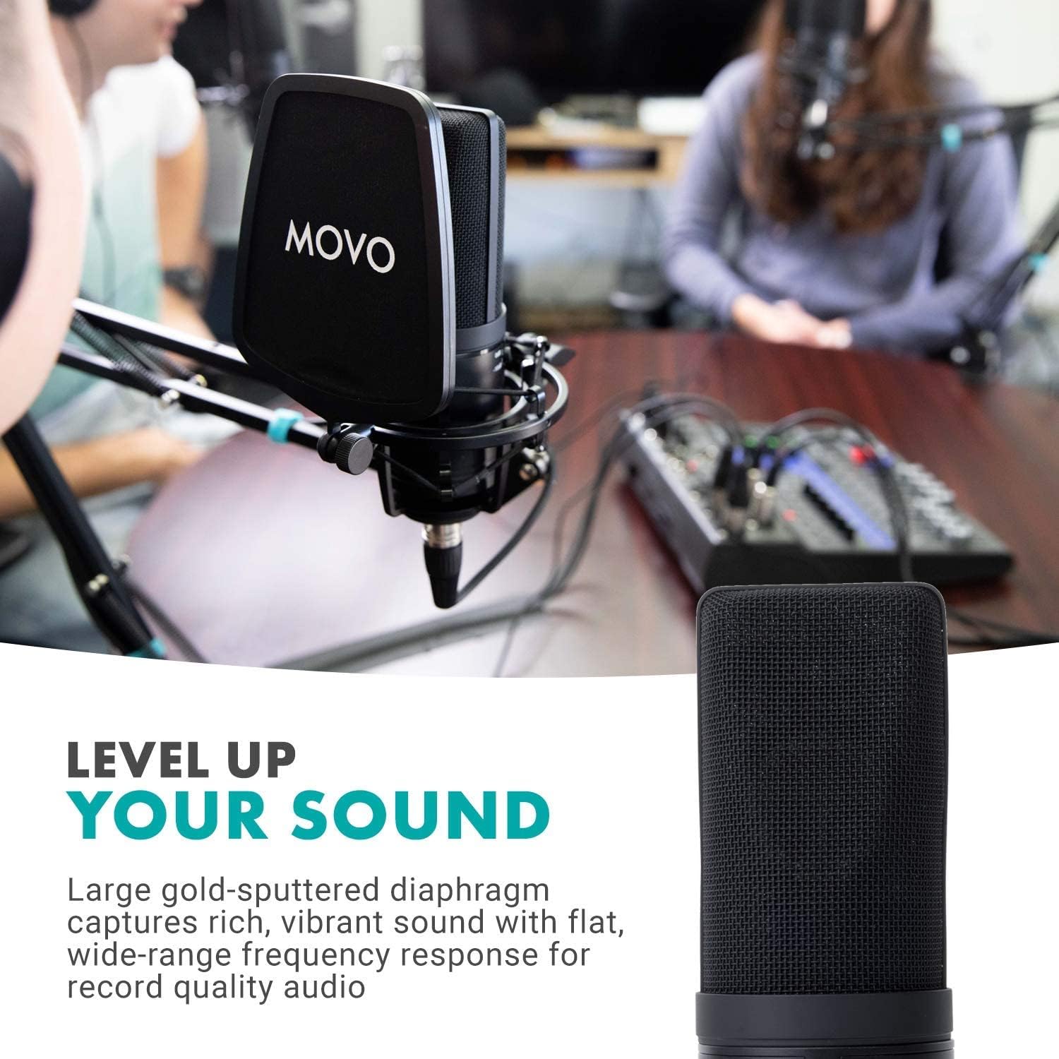 Studio Condenser Microphone with Shock Mount, Pop Filter, and XLR Cable K777249