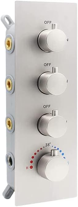 Chrome 3 Outlet Thermostatic Shower Valve E7454