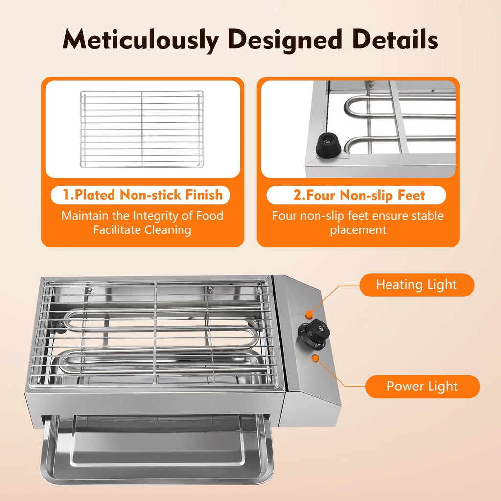 1800W Electric Grill Smokeless Barbecue Grill X236