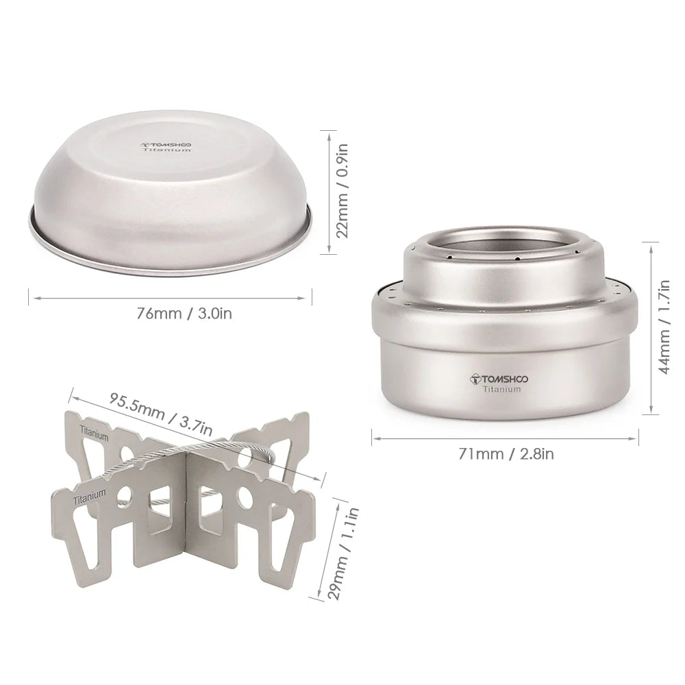 Portable Titanium Cooking Rack with Lid B475485