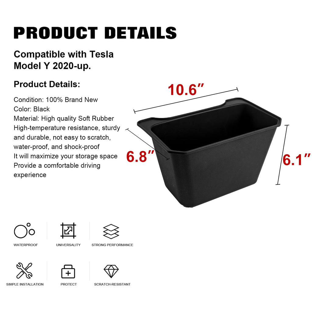 Interior Center Console Storage Box Organizer Trash Can G711