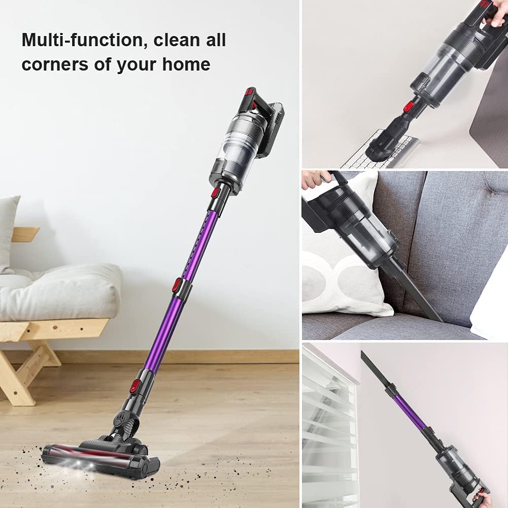 Cordless Stick Vacuum Cleaner 20KPa 4 in 1 with LED Display 40 Minutes Runtime Lightweight G178137