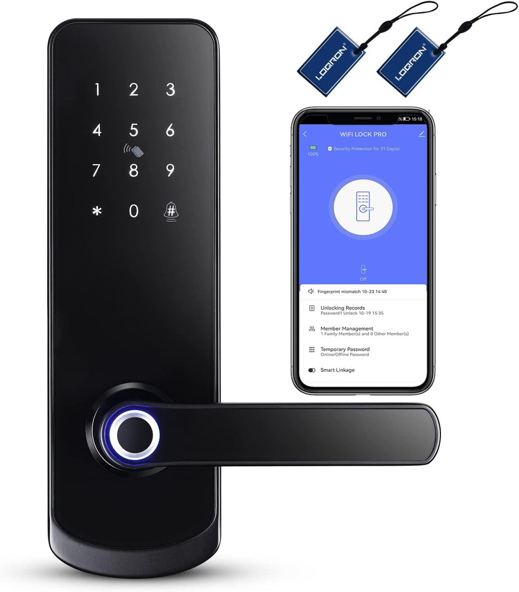 Smart Fingerprint Door Lock with Wi-Fi Touchscreen Keypad Deadbolt T2813