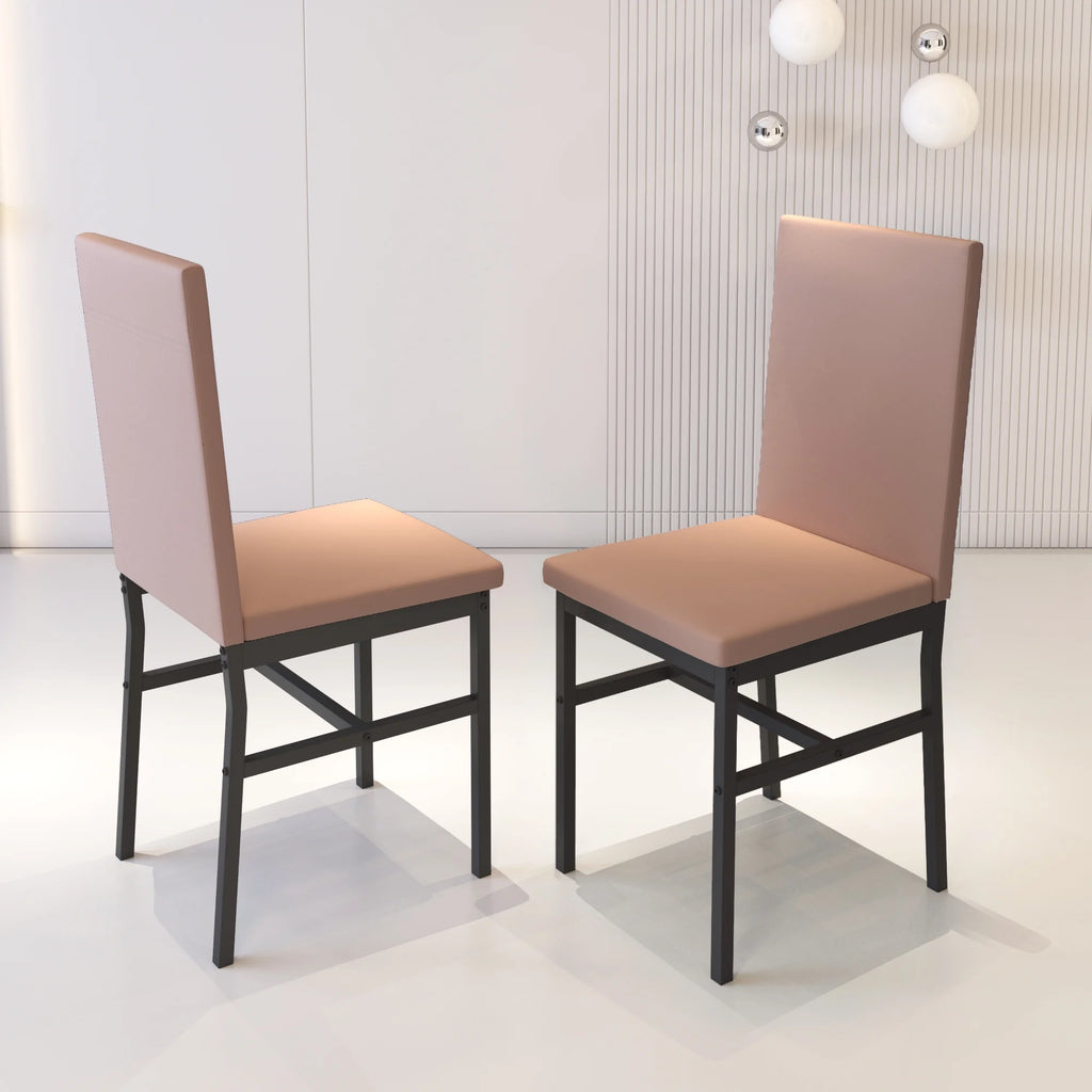 5 Piece Dining Table and Chairs Set with Faux Marble Tabletop and 4 PU Leather Upholstered Chairs Z725420
