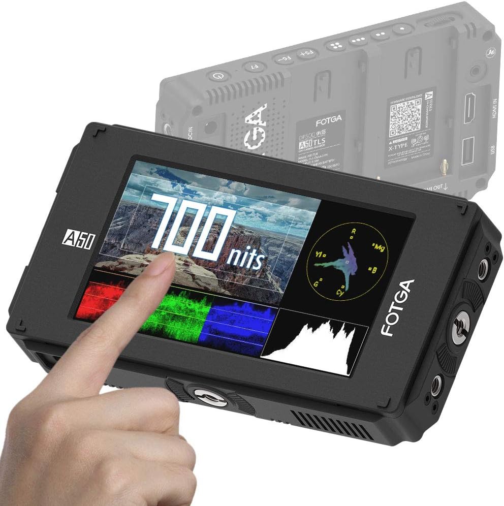 5inch Touchscreen Camera Field Monitor with HDMI 4K In/Out, Carry Case H7949