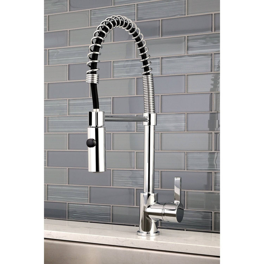 Brushed Nickel Single-Handle Pre-Rinse Kitchen Faucet Z91665