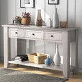 White Solid Wood Console Table S3078