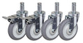 5 Caster Set of 4 for 7/8 ID Square Tubing with Total-Locking Brake E407145