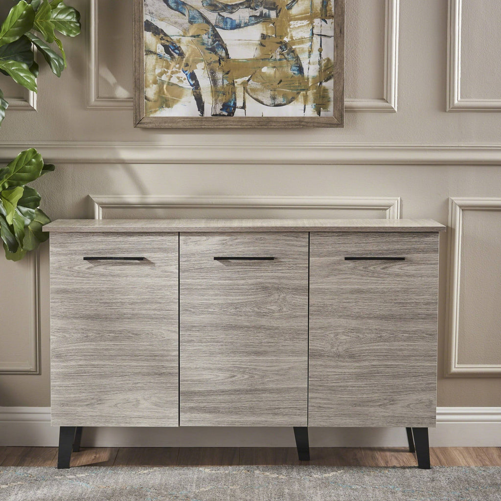 Gray Oak Fiberboard Cabinet N830