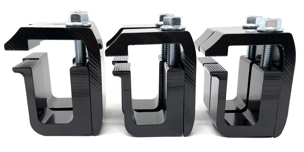Black Powder Coated Clamp Set of 6 for Truck Cap H4707