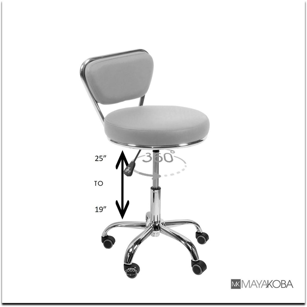 Reception Desk Chair Cappuccino Pneumatic Stool Tall Drafting Chair Adjustable Height Architecture Technician Stool G58943