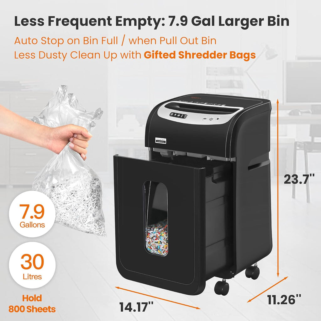 18-Sheet Micro Cut Paper Shredder with 7.9-Gal Bin O342