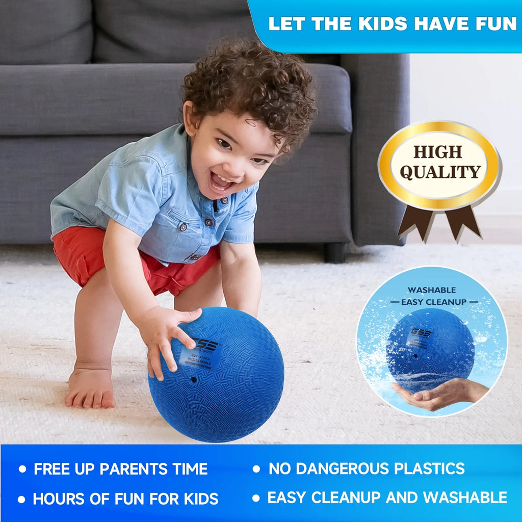10" Inflatable Playground Balls 4 Pack Multi Color C873650