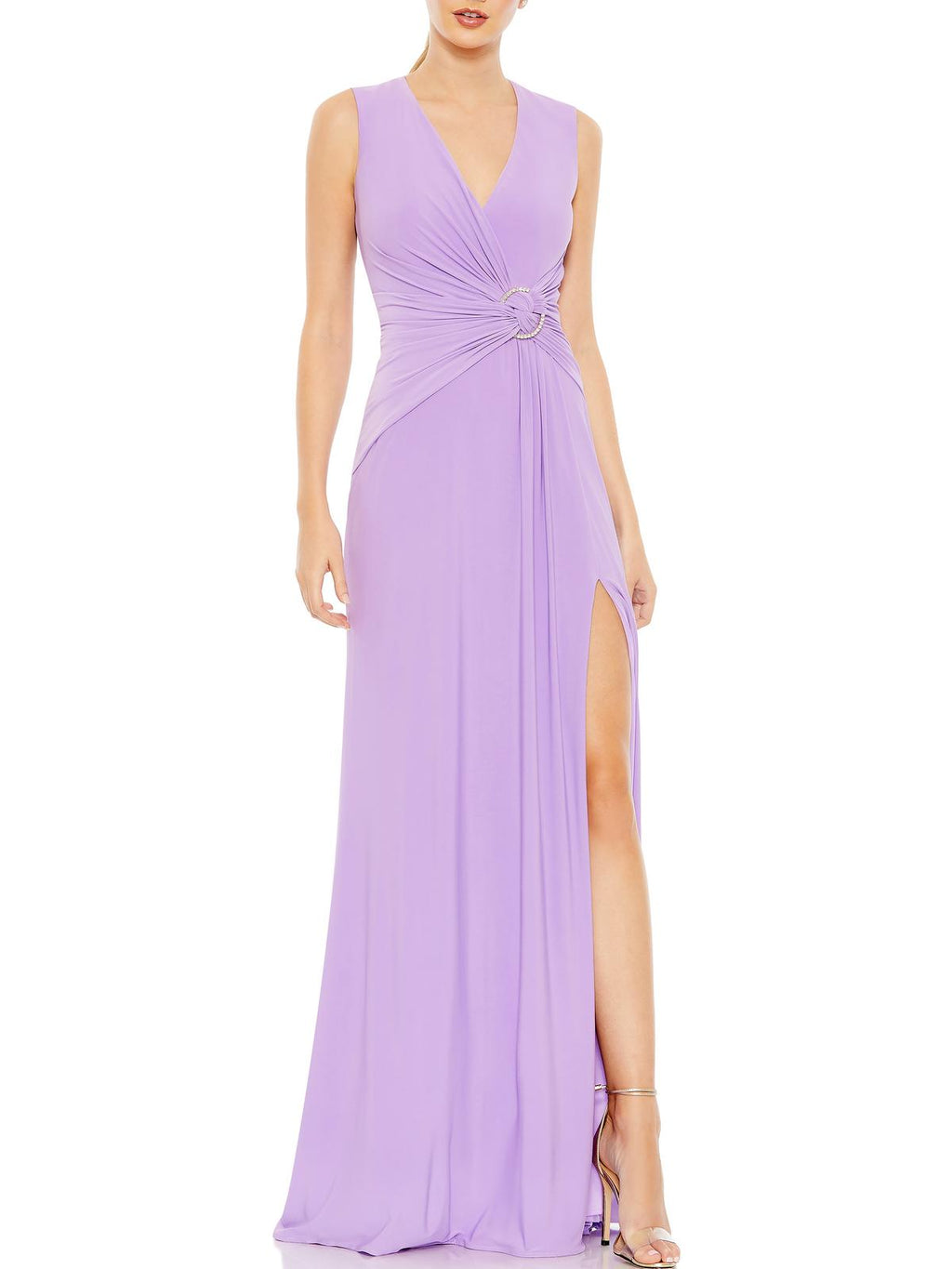 Faux Wrap Long Evening Dress W926178