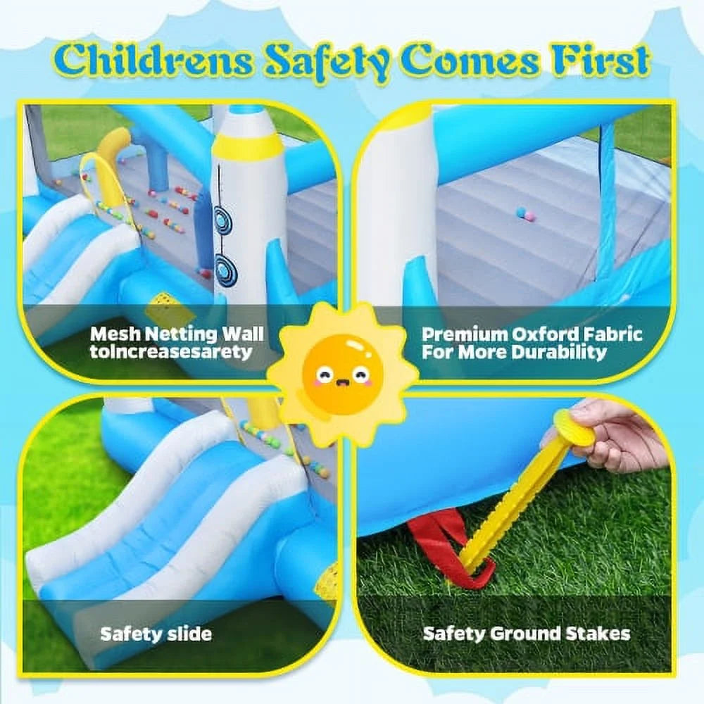 Inflatable Bouncer with Blower - 198" x 180" Play Area - 96" Tall N19330